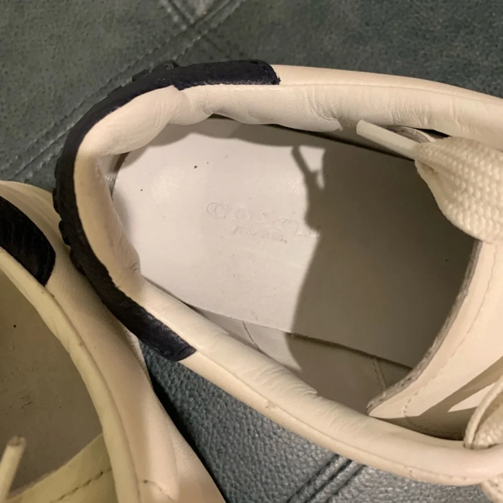 Coach White / Midnight navy Leather Sneakers - Picture 4 of 11